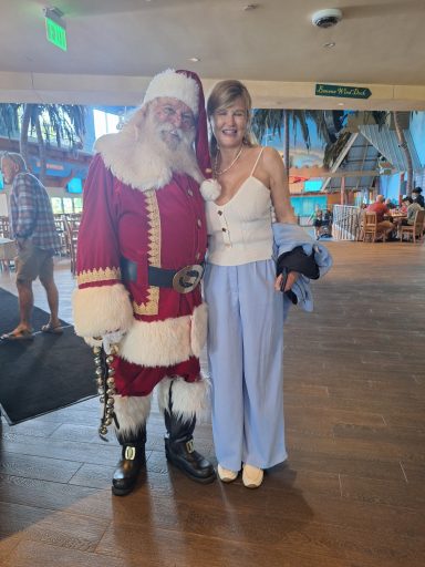 Holiday Cheer at Margaritaville — Soledad Music Official Soledad Music Official with Santa at a Margaritaville resort in Florida during the holidays