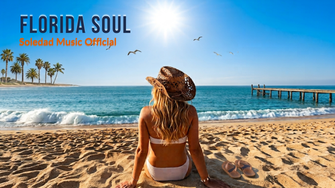 Soledad Music Official - Florida Soul (Single Cover) Official cover art for Florida Soul by Soledad Music Official, featuring a beach scene in Florida.