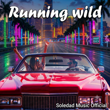 Soledad Music Official - Running Wild (Single Cover) Official cover art for the single "Running Wild" by Soledad Music Official - featuring a red convertible car and Miami neon lights